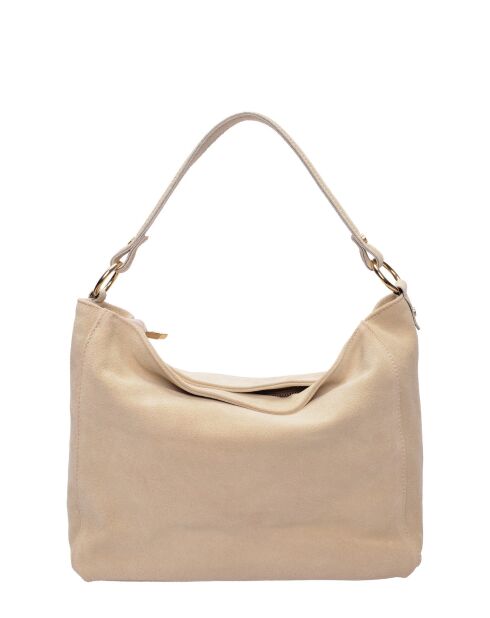 SS26 IR 8170 Schultertasche aus beigem Leder - 27x32x11 cm