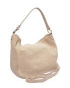 SS26 IR 8170 Schultertasche aus beigem Leder - 27x32x11 cm