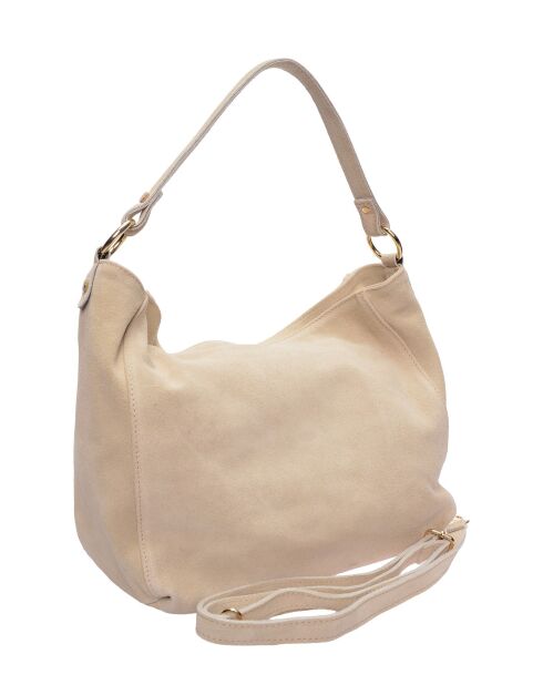 SS26 IR 8170 Schultertasche aus beigem Leder - 27x32x11 cm