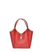 SS26 IR 180T rode leren draagtas - 14x16x10 cm