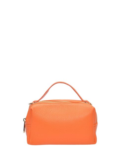SS26 IR 185T Schultertasche aus orangefarbenem Leder - 12,5 x 17 x 6,5 cm