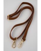 Raze schoudertas van camel suède - 42 x 35 x 8 cm