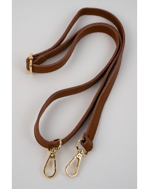 Raze schoudertas van camel suède - 42 x 35 x 8 cm