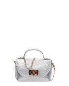 SS26 RM 8193 Schultertasche aus silberfarbenem Leder - 8,5 x 15 x 8 cm