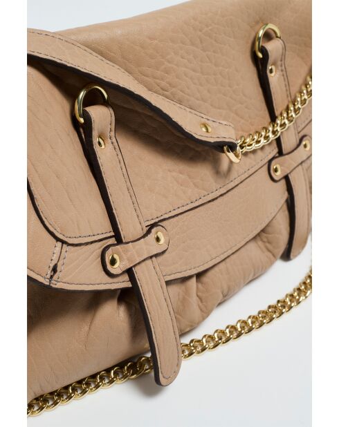 James nude schoudertas met bubbels van lamsvlees - 32 x 22 x 8 cm