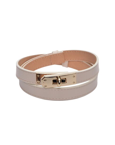 Ceinture en cuir SS26 IR 141 beige - 55-10x50-94 cm
