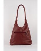Borsa a tracolla Fred in pelle bordeaux - 39x35x8cm