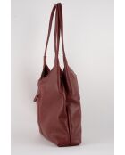 Borsa a tracolla Fred in pelle bordeaux - 39x35x8cm
