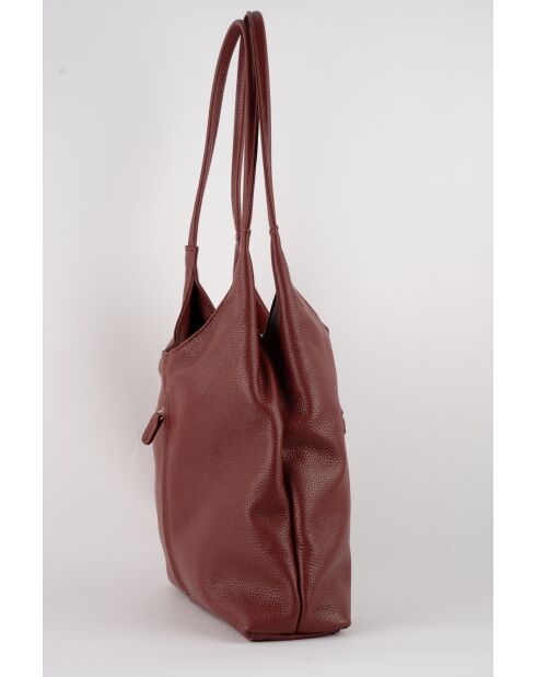 Borsa a tracolla Fred in pelle bordeaux - 39x35x8cm