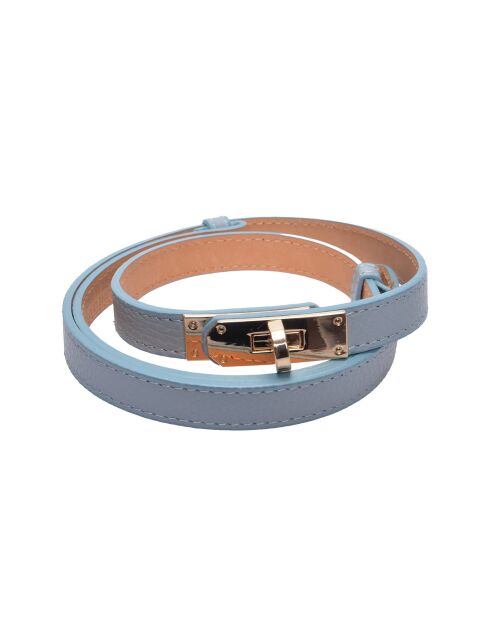 Ceinture en cuir SS26 IR 141 bleu ciel - 55-10x50-94 cm
