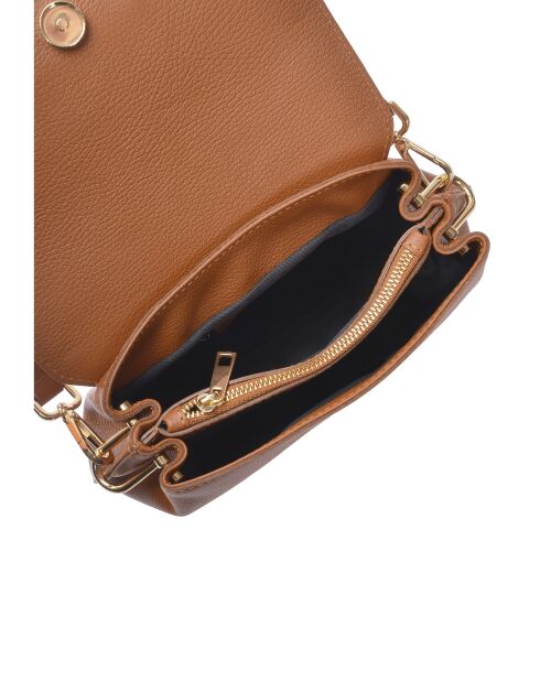 SS26 IR 183T Schultertasche aus cognacfarbenem Leder - 17x25x5 cm