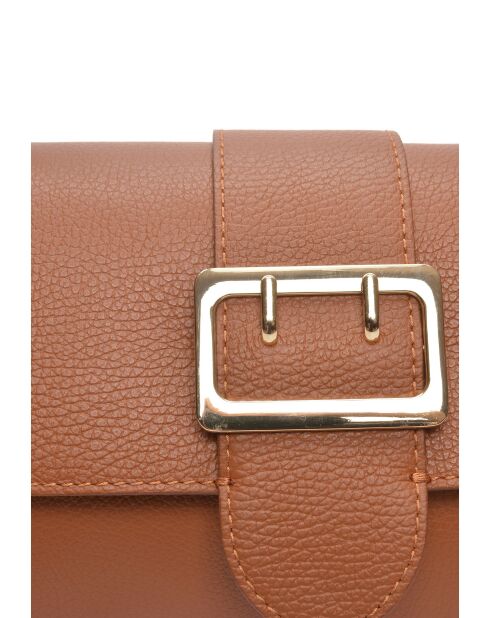 SS26 IR 183T Schultertasche aus cognacfarbenem Leder - 17x25x5 cm