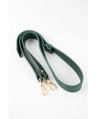 Schultertasche aus Leder in Jazzgrün — 27 x 18 x 9 cm