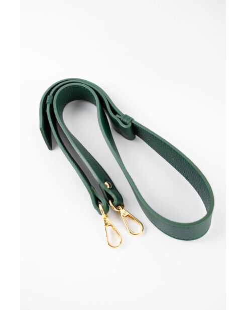 Schultertasche aus Leder in Jazzgrün — 27 x 18 x 9 cm