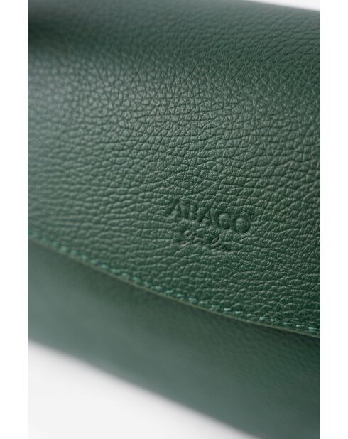 Schultertasche aus Leder in Jazzgrün — 27 x 18 x 9 cm