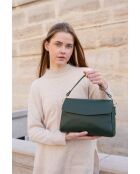 Schultertasche aus Leder in Jazzgrün — 27 x 18 x 9 cm