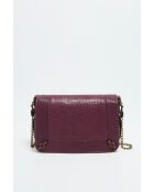 Paarse Seren schoudertas met bubbels van lamsvlees - 23,5 x 10 x 16 cm