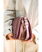 Paarse Seren schoudertas met bubbels van lamsvlees - 23,5 x 10 x 16 cm