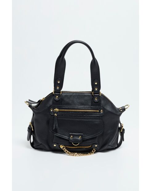 Sac à main en cuir Mini Odelia noir - 29 x 22 x 3cm
