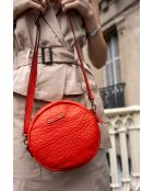 Rondo koraalroze schoudertas met bubbels van lamsvlees - 20 x 20 x 5 cm