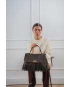 Mick leren handtas Frange mokka - 40x25x14cm