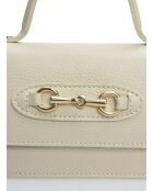 SS26 IR SBV 6 Schultertasche aus beigem Leder - 11x19x6,5 cm