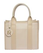 SS26 IR 1980T beige leren handtas - 18,5x22x8 cm