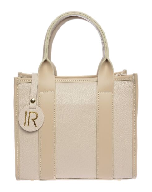 SS26 IR 1980T beige Lederhandtasche - 18,5 x 22 x 8 cm