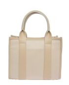 SS26 IR 1980T beige leren handtas - 18,5x22x8 cm