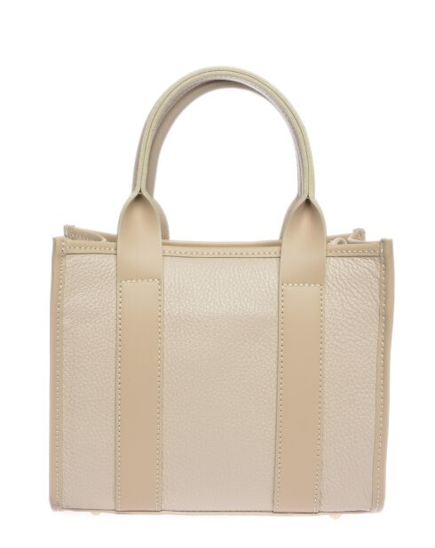 SS26 IR 1980T beige Lederhandtasche - 18,5 x 22 x 8 cm