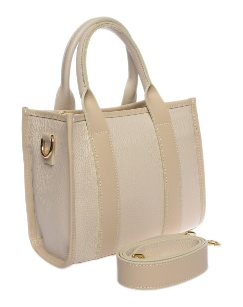 SS26 IR 1980T beige Lederhandtasche - 18,5 x 22 x 8 cm