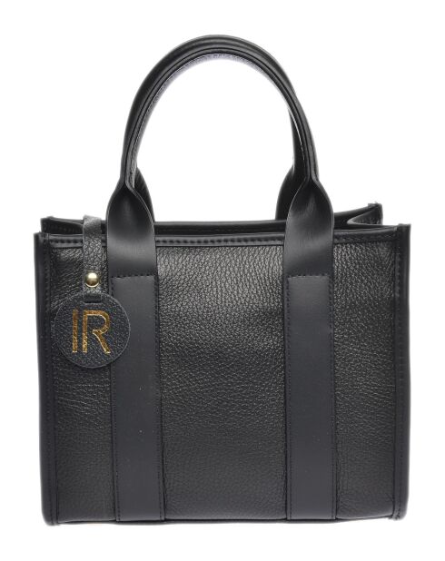 SS26 IR 1980T zwarte leren handtas - 18,5x22x8 cm