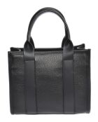 SS26 IR 1980T zwarte leren handtas - 18,5x22x8 cm