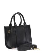 SS26 IR 1980T zwarte leren handtas - 18,5x22x8 cm