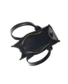 SS26 IR 1980T zwarte leren handtas - 18,5x22x8 cm