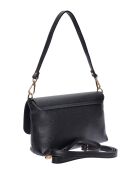 SS26 RM 150T Schultertasche aus schwarzem Leder - 17x24,5x6,5 cm