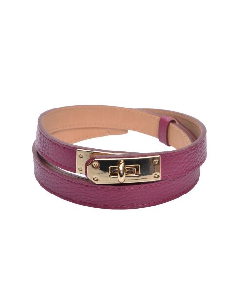 Ceinture en cuir SS26 IR 141 bordeaux - 55-10x50-94 cm