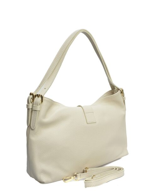 SS26 AL SBV19 Schultertasche aus beigem Leder - 24x37x10,5 cm