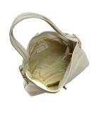 SS26 AL SBV19 Schultertasche aus beigem Leder - 24x37x10,5 cm