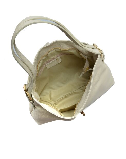 SS26 AL SBV19 Schultertasche aus beigem Leder - 24x37x10,5 cm
