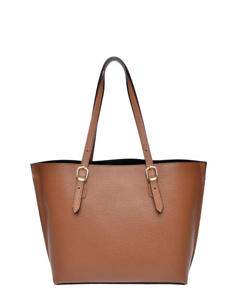 SS26 IR 176 cognac leren schoudertas - 26x29x9,5 cm