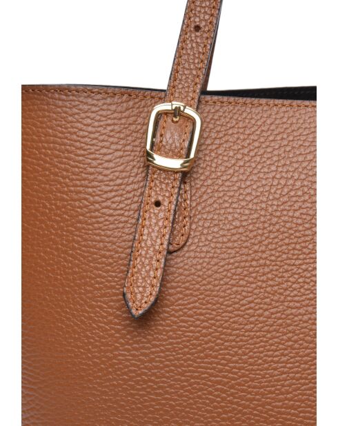 SS26 IR 176 cognac leren schoudertas - 26x29x9,5 cm