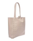 SS26 IR 175 Hobo-Tasche aus beigem Leder - 28,5 x 25,5 x 8 cm