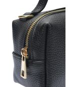 Bandolera SS26 IR 185T de piel negra - 12,5x17x6,5 cm