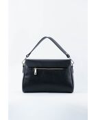 Jazz zwarte leren schoudertas - 27 x 18 x 9 cm