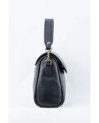 Jazz zwarte leren schoudertas - 27 x 18 x 9 cm