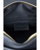 Jazz zwarte leren schoudertas - 27 x 18 x 9 cm