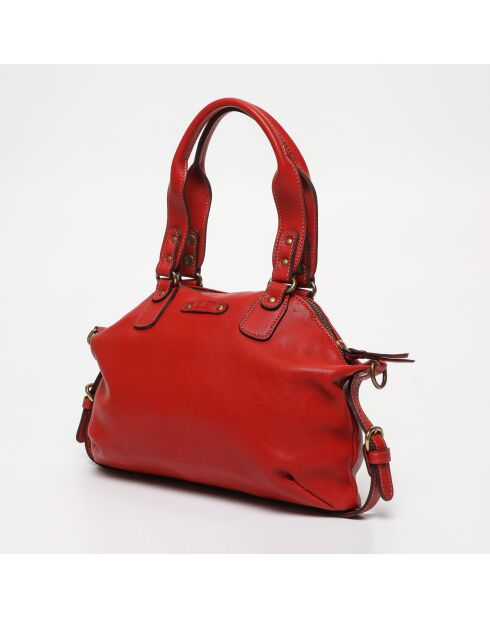 Sac à main en cuir Mini Odelia rouge - 29 x 22 x 3cm