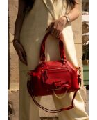 Sac à main en cuir Mini Odelia rouge - 29 x 22 x 3cm