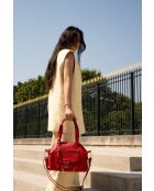 Sac à main en cuir Mini Odelia rouge - 29 x 22 x 3cm